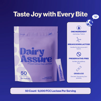 DairyAssure Lactase Powder Sticks (50 Pack)